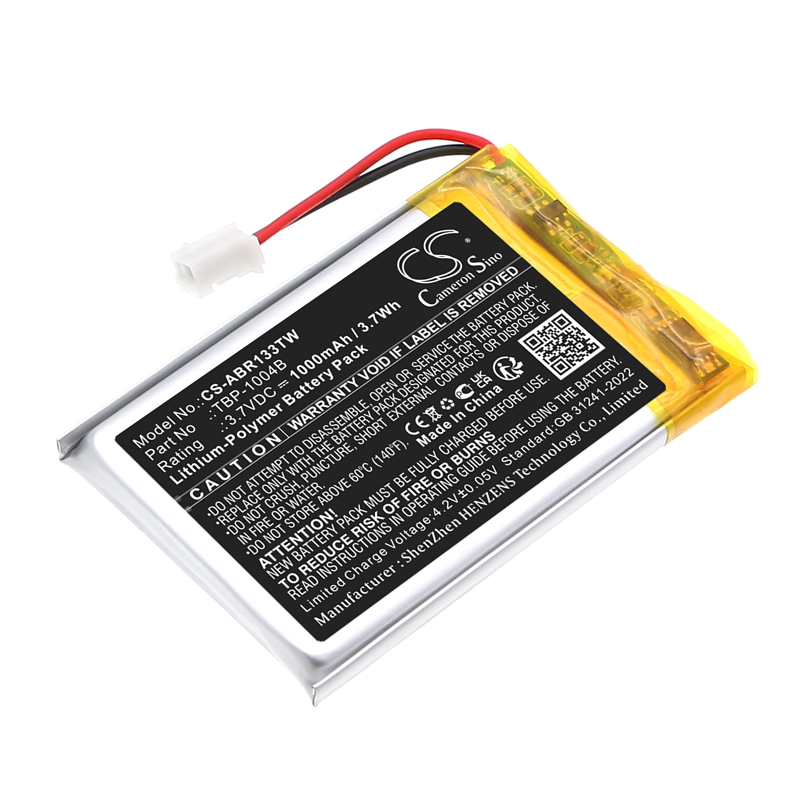 CS-ABR133TW Replacement Battery – Compatible with Bambini, Reer 50133 Care and talk, Tectalk Float