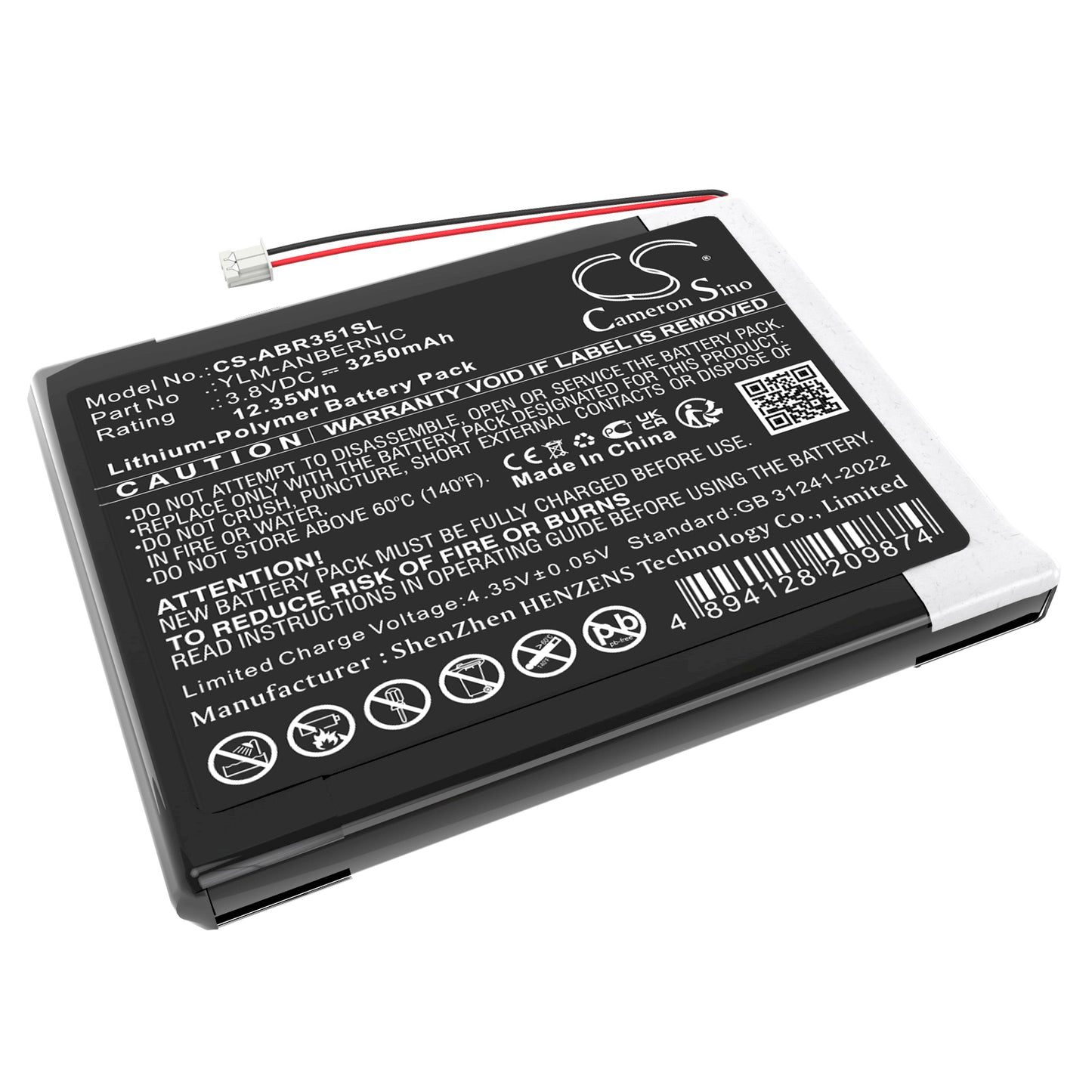 CS-ABR351SL Replacement Battery – Compatible with RG351V, RG35XX Handheld Game Emulator