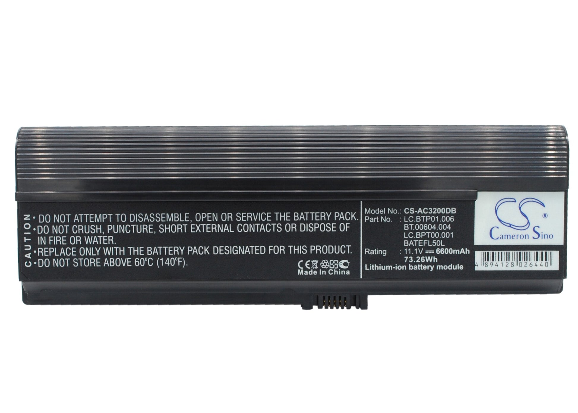 11.1V 6600mAh Li-ion Notebook/Laptop Battery for Acer