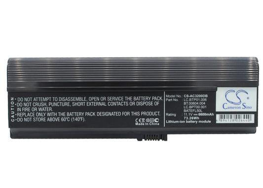11.1V 6600mAh Li-ion Notebook/Laptop Battery for Acer