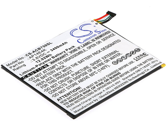 3.8V 3400mAh/12.92Wh Li-Polymer Tablet Battery for Acer