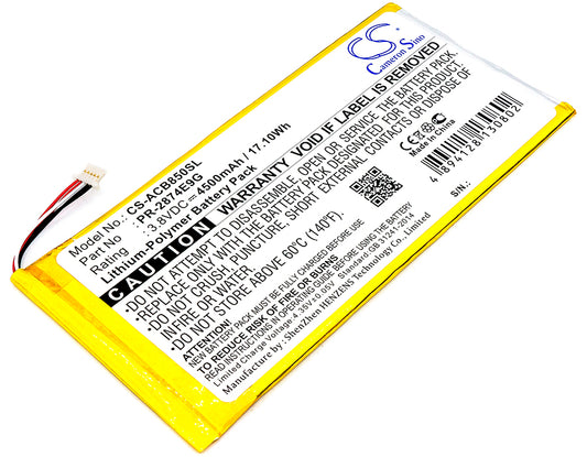 3.8V 4500mAh/17.10Wh Li-Polymer Tablet Battery for Acer