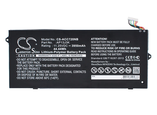 11.25V 3950mAh/44.44Wh Li-Polymer Notebook/Laptop Battery for Acer