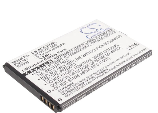 3.7V 1300mAh/4.8Wh Li-ion Mobile/SmartPhone Battery for Acer
