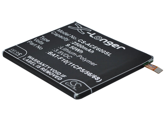 3.8V 2500mAh/9.50Wh Li-Polymer Mobile/SmartPhone Battery for Acer
