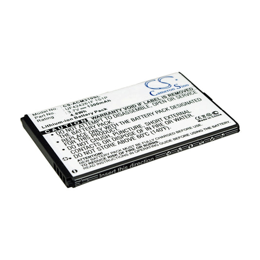 3.7V 1300mAh/4.81Wh Li-ion PDA/Pocket PC Battery for Acer