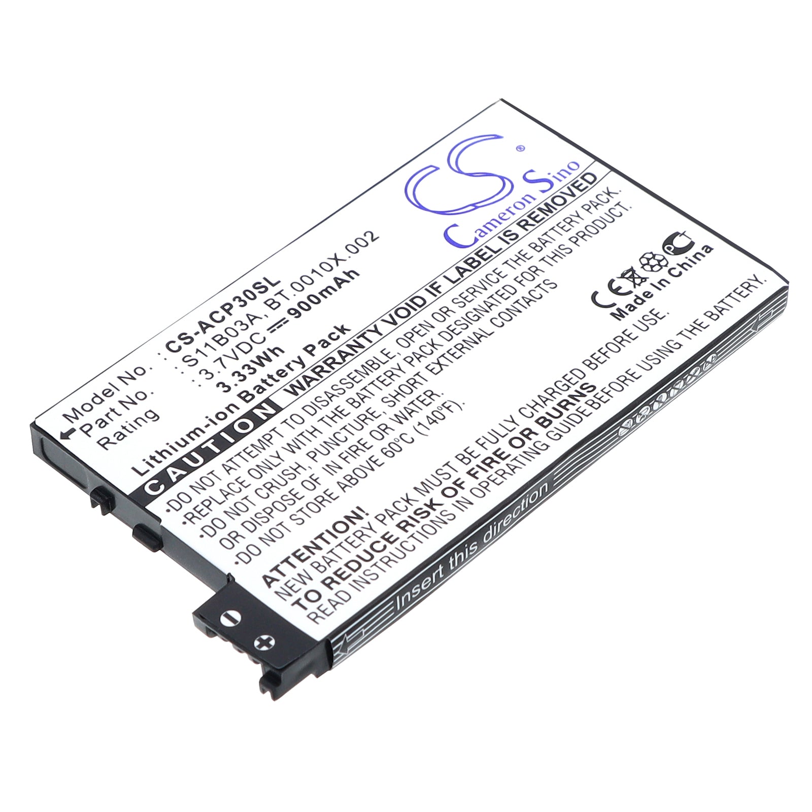 3.7V 900mAh/3.33Wh Li-ion Mobile/SmartPhone Battery for Alcatel