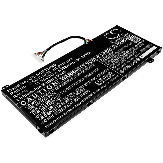 CS-ACP314NB Replacement Battery – Compatible with SF314-52-57EJ, SP314-52, SP314-52-30SD, SP314-52-34M3, SP314-52-36PS, SP314-52-501M, SP314-52-50HT, SP314-52-51K3, SP314-52-54R2, SP314-52-58AR, Spin 3 SP314-52, Spin 3 SP314-52-30SD, Spin 3 SP314-52-31FP, Spin 3 SP314-52-331FP, Spin 3 SP314-52-34M3, Spin 3 SP314-52-34UD, Spin 3 SP314-52-359F, Spin 3 SP314-52-35AH, Spin 3 SP314-52-37MH, SPIN 3 SP314-52-37XY, Spin 3 SP314-52-50HT, Spin 3 SP314-52-518G, Spin 3 SP314-52-52JK, Spin 3 SP314-52-549T,