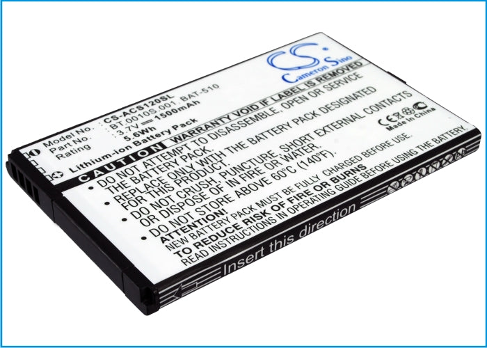 3.7V 1500mAh/5.6Wh Li-ion Mobile/SmartPhone Battery for Acer