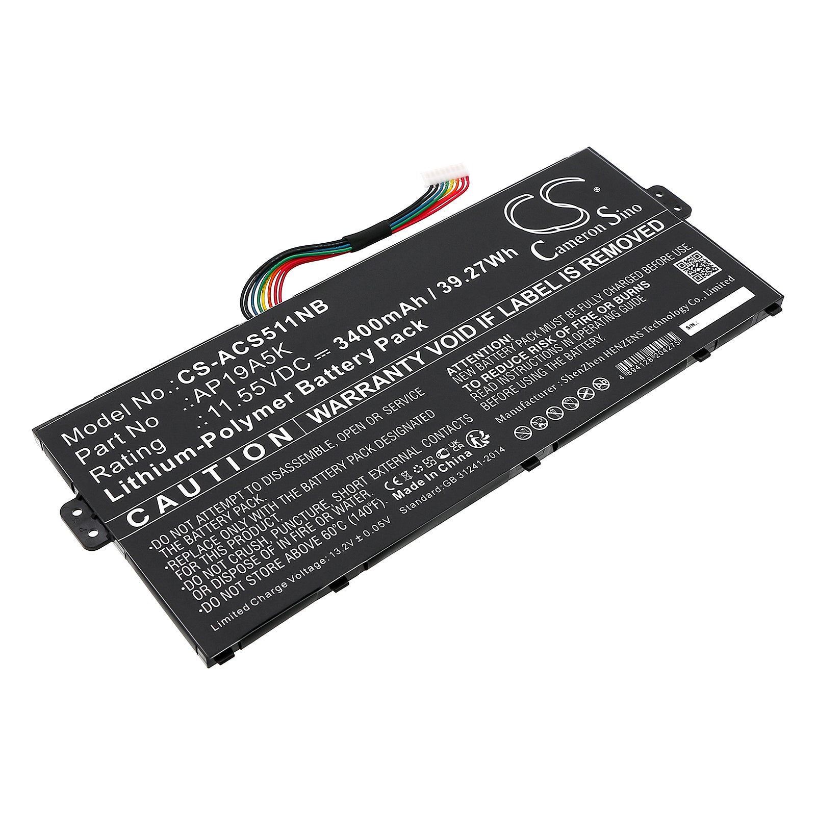 CS-ACS511NB Replacement Battery – Compatible with Aspire 5 A515-43, Aspire 5 A515-54, Aspire 5 SP314-54N, Chromebook Spin 511 R752T-C0KX, Chromebook Spin 511 R752T-C1MT, Chromebook Spin 511 R752T-C1Y0, Chromebook Spin 511 R752T-C26N, Chromebook Spin 511 R752T-C2YP, Chromebook Spin 511 R752T-C3M5, Chromebook Spin 511 R752T-C3QT, Chromebook Spin 511 R752T-C56A, Chromebook Spin 511 R752T-C6G0, Chromebook Spin 511 R752T-C6LD, Chromebook Spin 511 R752T-C6MW, ChromeBook Spin 511 R752T-C8JP,