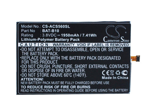 3.8V 1950mAh/7.41Wh Li-Polymer Mobile/SmartPhone Battery for Acer
