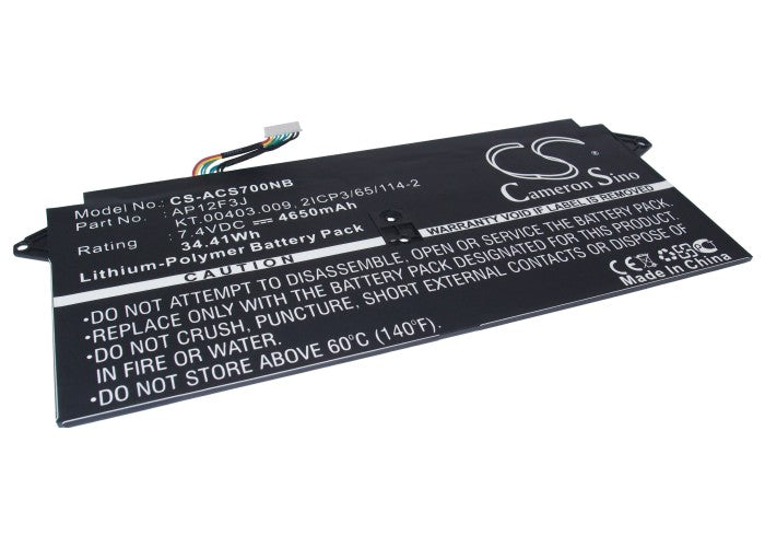 7.4V 4650mAh/34.41Wh Li-Polymer Notebook/Laptop Battery for Acer
