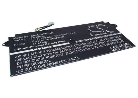 7.4V 4650mAh/34.41Wh Li-Polymer Notebook/Laptop Battery for Acer