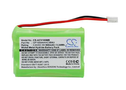 3.6V 900mAh/3.24Wh Ni-MH BabyPhone Battery for Audioline