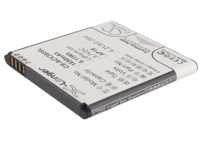 3.7V 1650mAh/6.11Wh Li-ion Mobile/SmartPhone Battery for Acer