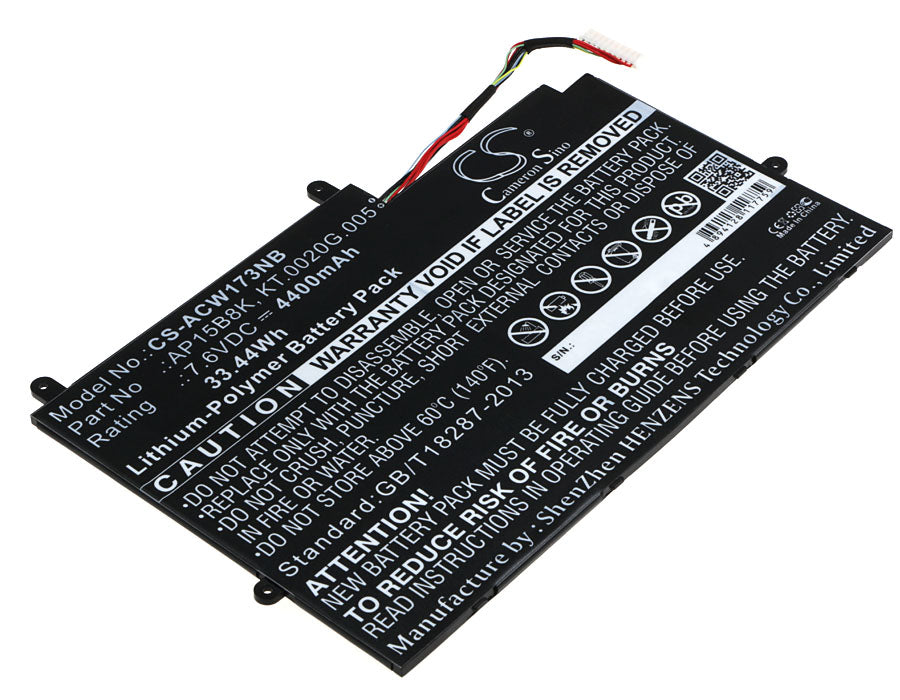 7.6VV 4400mAh/33.44Wh Li-Polymer Notebook/Laptop Battery for Acer