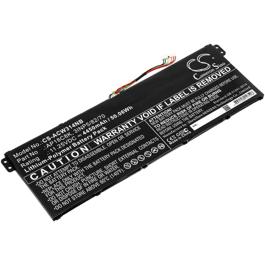 CS-ACW314NB Replacement Battery – Compatible with Aspire 5 A514-52-58U3, Chromebook 314 C933, Chromebook 314 C933-C0FR, Chromebook 314 C933-C2QR, Chromebook 314 C933-C6YY, Chromebook 314 C933-C7GM, Chromebook 314 C933-C9J5, Swift 3 SF314-57, Swift 3 SF314-57-309B, Swift 3 SF314-57-31U1, Swift 3 SF314-57-340B, Swift 3 SF314-57-516Z, Swift 3 SF314-57-52GB, Swift 3 SF314-57-53X9, Swift 3 SF314-57-544J, Swift 3 SF314-57-55BK, Swift 3 SF314-57-56F2, Swift 3 SF314-57-56J5, Swift 3 SF314-57-57BN,
