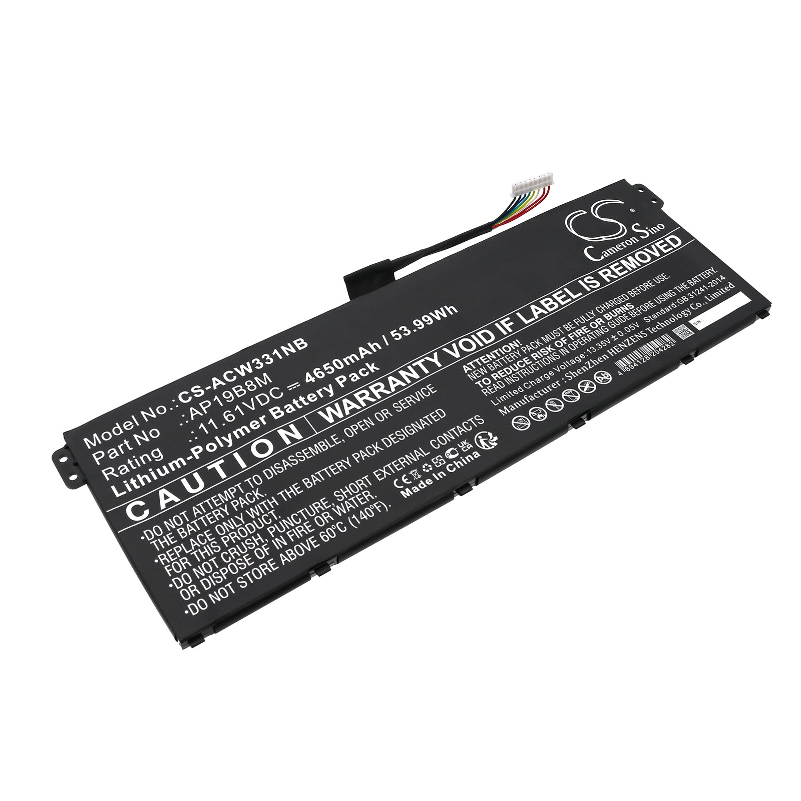 CS-ACW331NB Replacement Battery – Compatible with Aspire Vero AV15-52, Aspire Vero AV15-52-39EB, Aspire Vero AV15-52-50DW, Aspire Vero AV15-52-54VJ, Aspire Vero AV15-52-5629, Aspire Vero AV15-52-70JD, Aspire Vero AV15-52-7154, Aspire Vero AV15-52-747X, Aspire Vero AV15-52-75PB, Aspire Vero AV15-52-75X6, Aspire Vero AV15-52-79U8, Aspire Vero AV15-52-79Z9, Chromebook 317 CB317-1H-C6GH, Chromebook 317 CB317-1H-C994, Chromebook 317 CB317-1H-P878, Chromebook 317 CB317-1H-P8GW, Chromebook 317