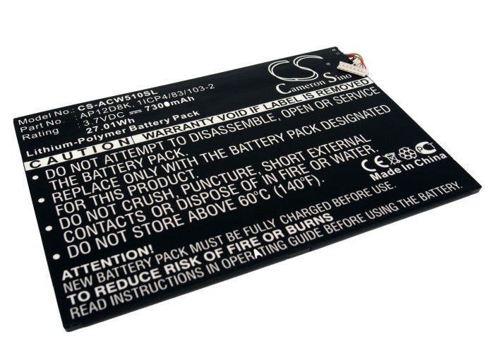 3.7V 7300mAh/27.01Wh Li-Polymer Tablet Battery for Acer