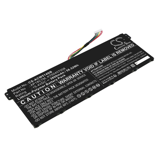 CS-ACW514NB Replacement Battery – Compatible with ConceptD 3 CN316-73G-729B, ConceptD 3 CN316-73G-73K5, ConceptD 3 CN316-73G-757Z, ConceptD 3 CN316-73G-78ZX, ConceptD 3 Ezel CC315-72-57WK, ConceptD 3 Ezel CC315-72P-726M, ConceptD 3 Ezel CC315-72P-74BY, ConceptD 3 Ezel CC315-72P-7642, ConceptD 3 Ezel CC315-72P-77NA, ConceptD 3 Ezel Pro CC315-72P-, Spin 5 SP513-54N-53K4, Spin 5 SP513-54N-56EJ, Spin 5 SP513-54N-58XD, Spin 5 SP513-54N-5900, Spin 5 SP513-54N-70YP, Spin 5 SP513-54N-73CY, Spin 5