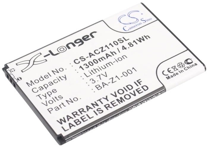 3.7VV 1300mAh/4.81Wh Li-ion Mobile/SmartPhone Battery for Acer