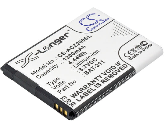 3.7V 1200mAh/4.44Wh Li-ion Mobile/SmartPhone Battery for Acer