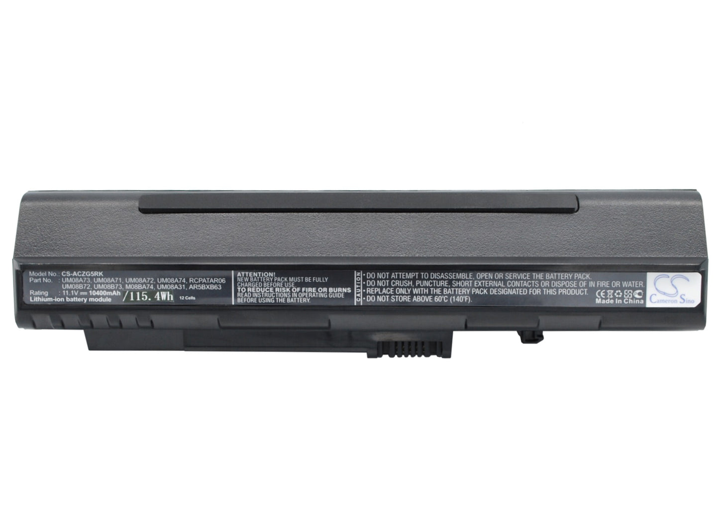 11.1V 10400mAh Li-ion UMPC/Netbook Battery for Acer