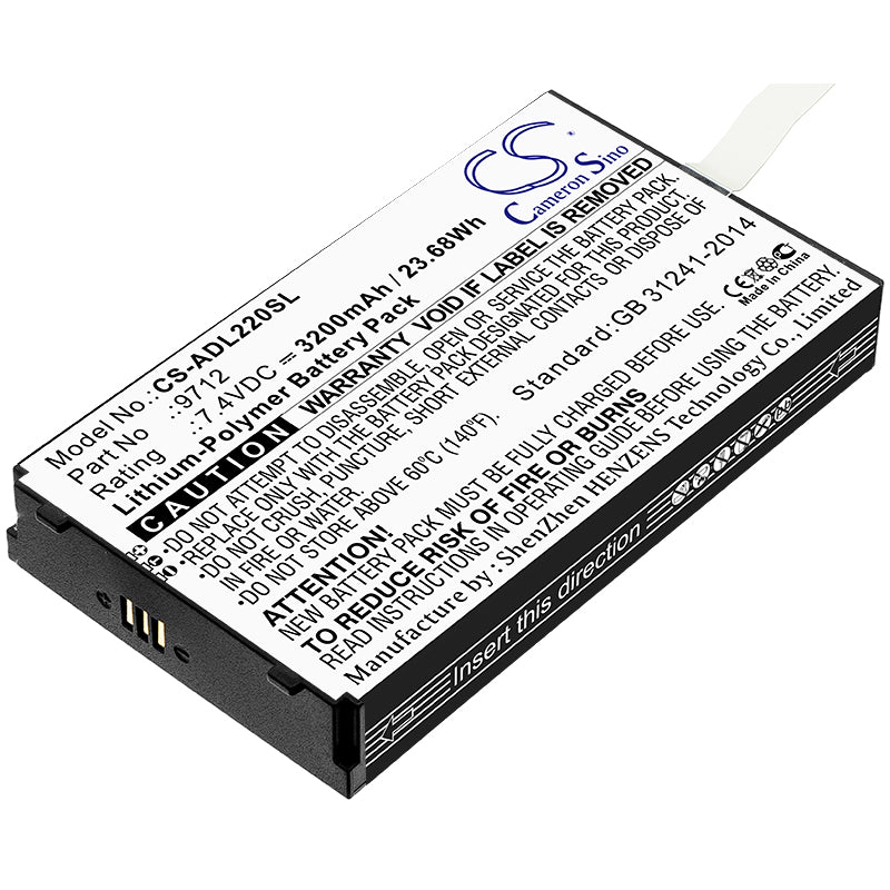 CS-ADL220SL Replacement Battery – Compatible with 22XA Multifunction Calibrator, ADT 220 Multifunction Loop Cal, ADT 221A Multifunction Tempera, ADT 222A Multifunction Process, ADT 223A Documenting Process C, ADT 672 Digital Pressure Calib