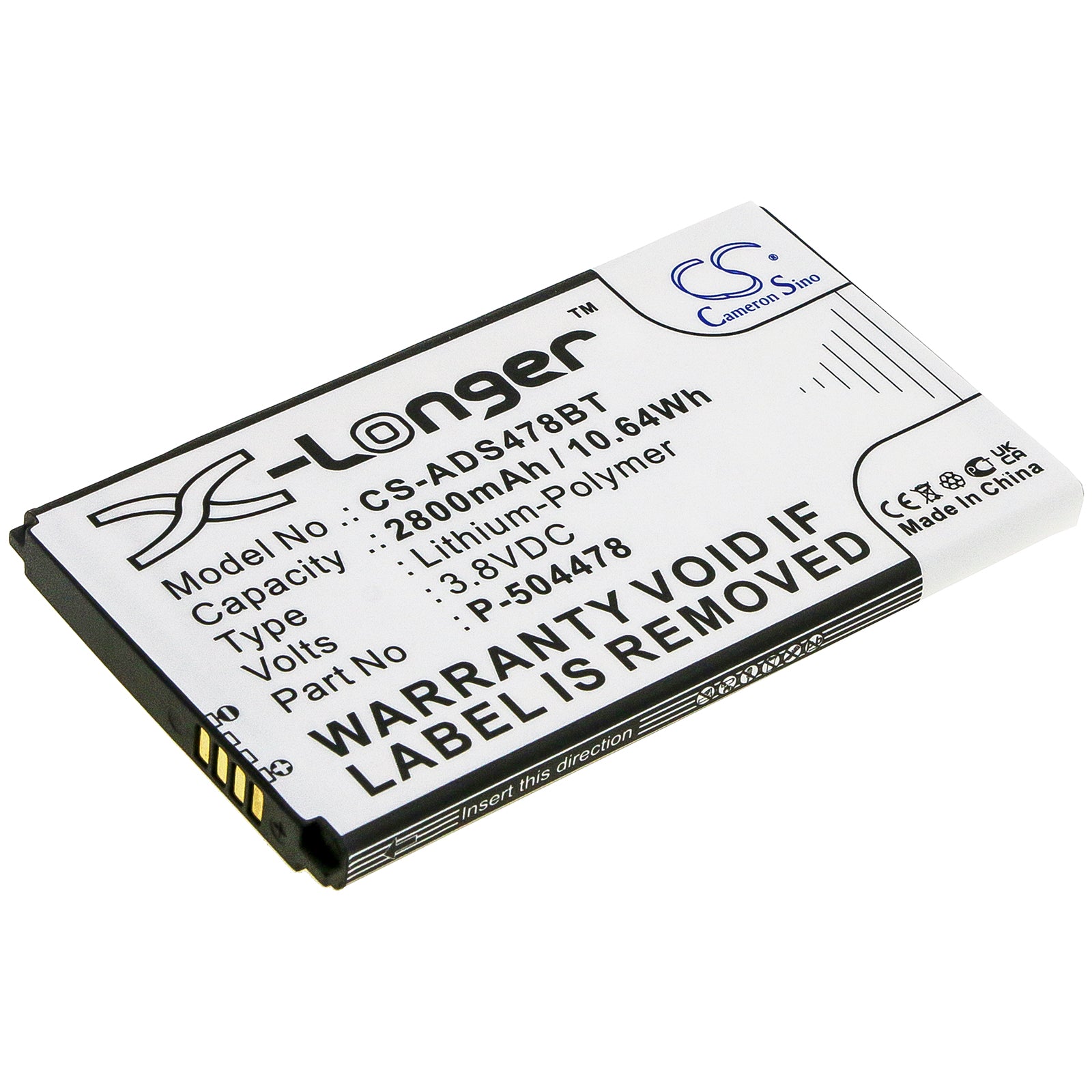 CS-ADS478BT Replacement Battery – Compatible with Command Secondary Color Touchs