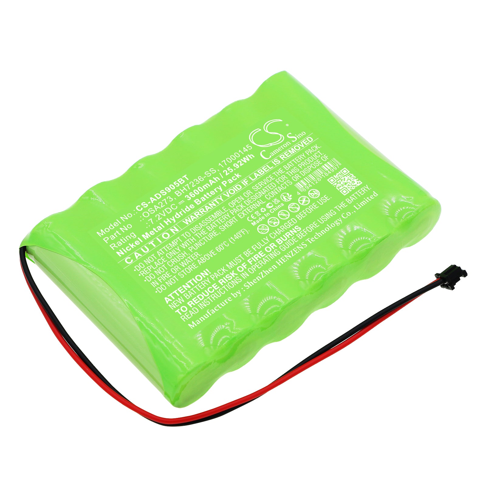 CS-ADS905BT Replacement Battery – Compatible with ADT Impassa wireless alarm sys, SCW9057G-433
