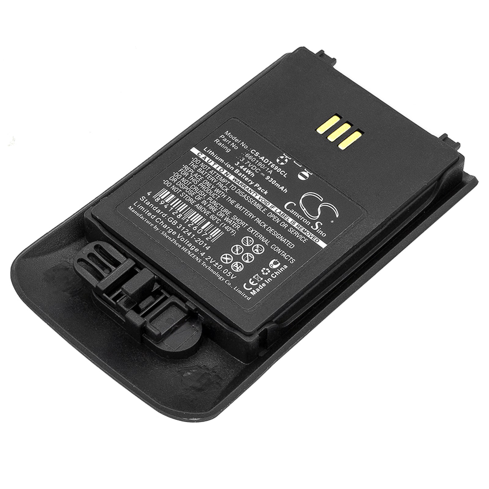 3.7V 930mAh/3.44Wh Li-ion Cordless Phone Battery for Aastra