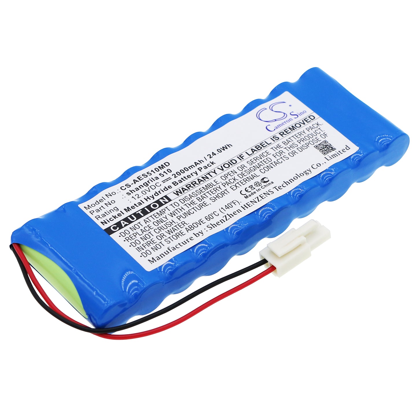 12V 2000mAh/24.0Wh Ni-MH Medical Battery for Aeonmed