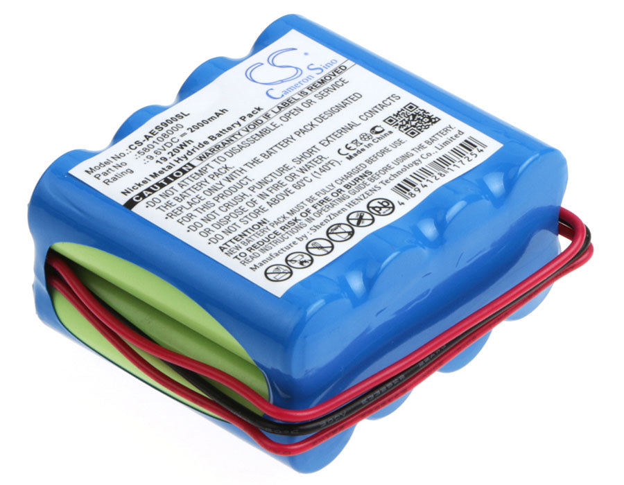 9.6V 2000mAh/19.20Wh Ni-MH Time Recorder Battery for Acroprint