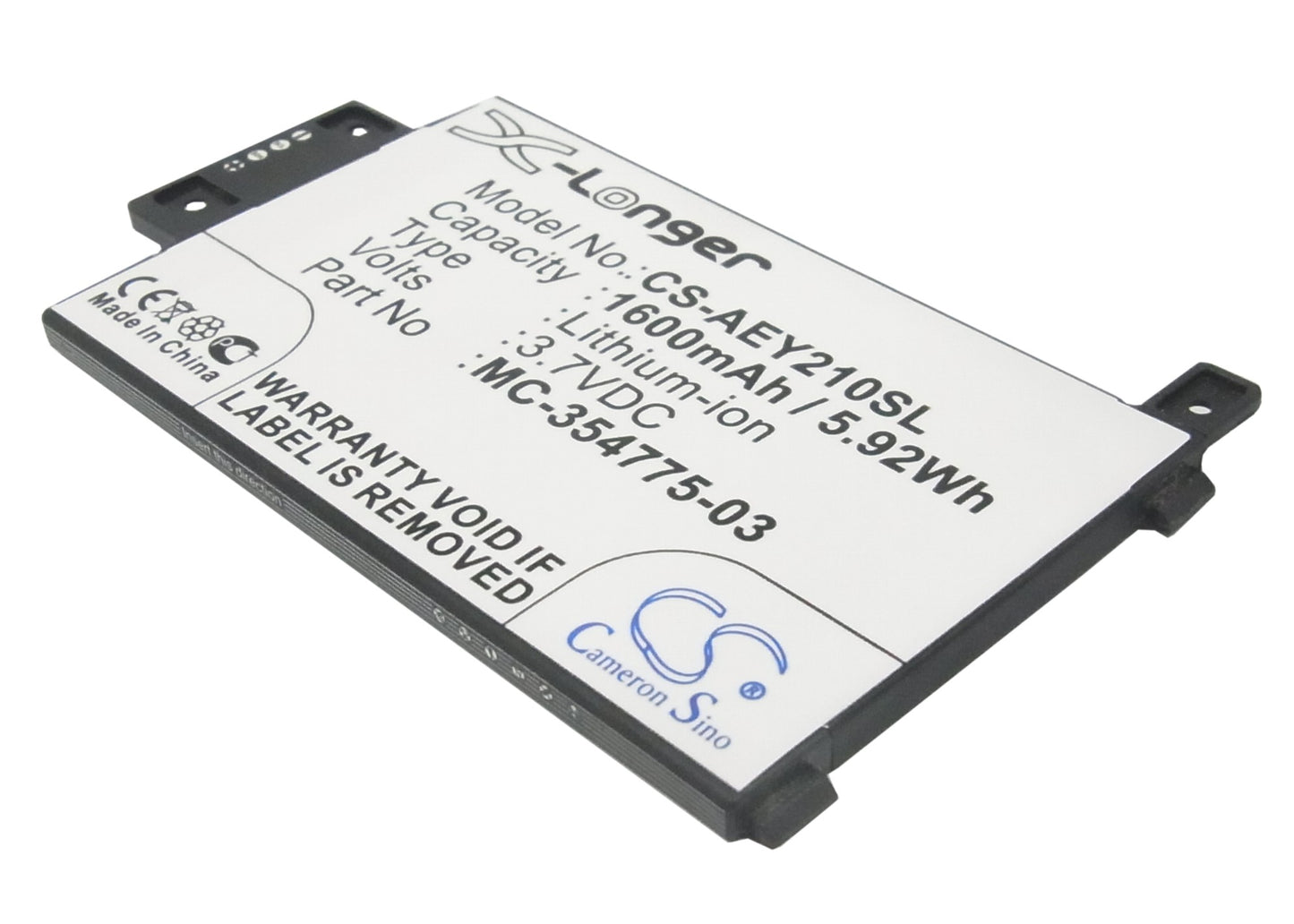 3.7V 1600mAh/5.92Wh Li-ion Ebook/eReader Battery for Amazon