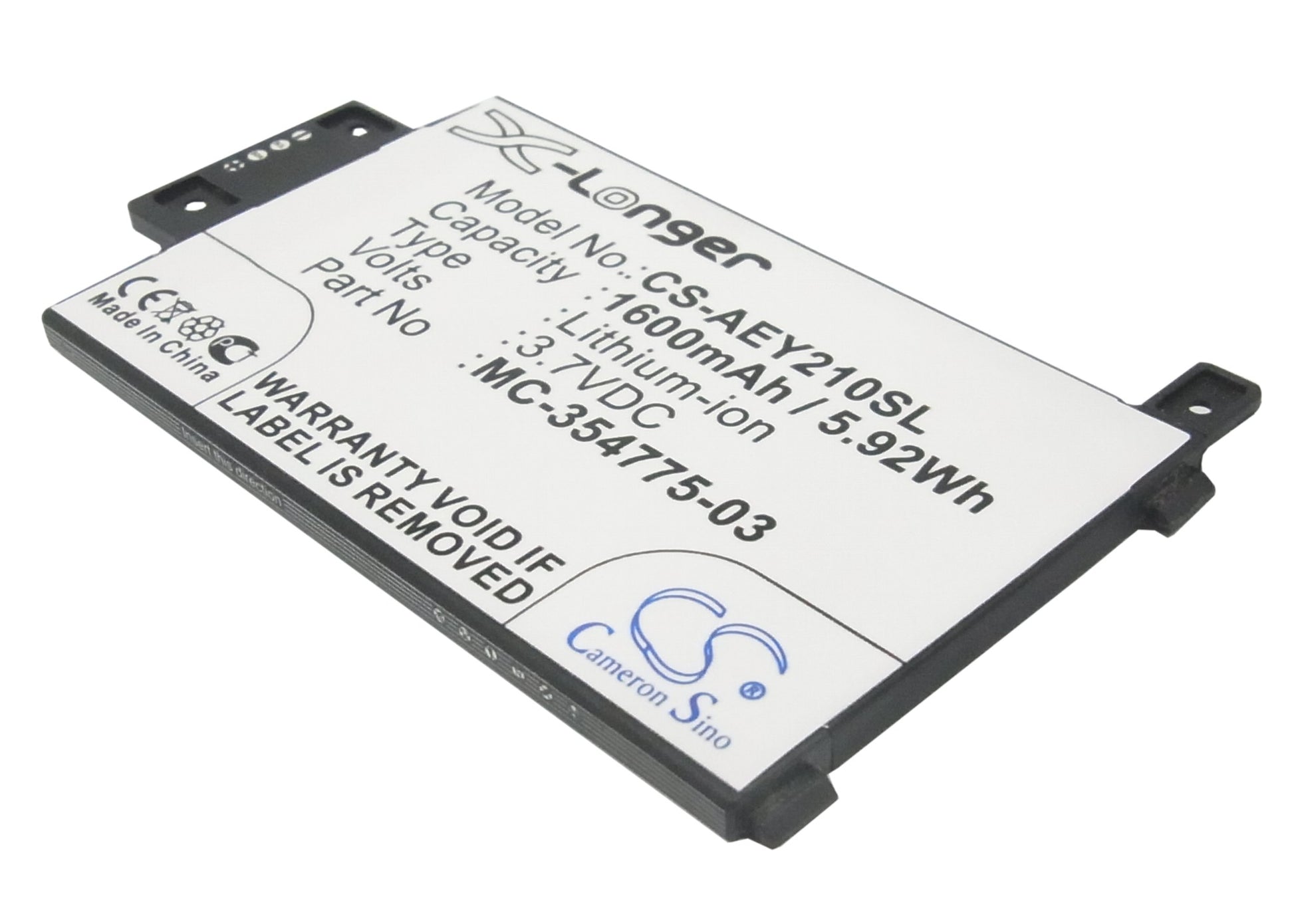 3.7V 1600mAh/5.92Wh Li-ion Ebook/eReader Battery for Amazon