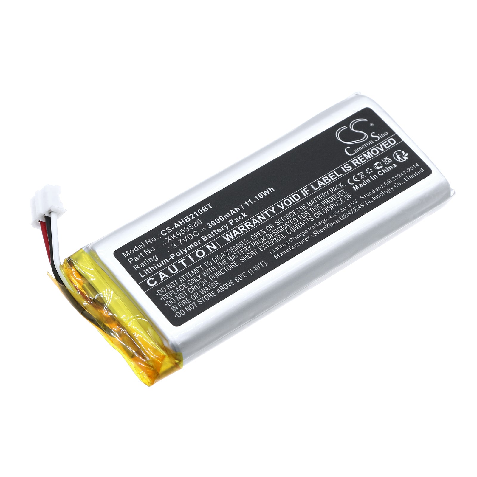 CS-AHB210BT Replacement Battery – Compatible with AJ-HUB2-4G-W/B, AJ-HUB2PLUS-W/B, Hub 2 4G Backup Battery, Hub 2 Plus Backup Battery, Hubs with 4G connectivity
