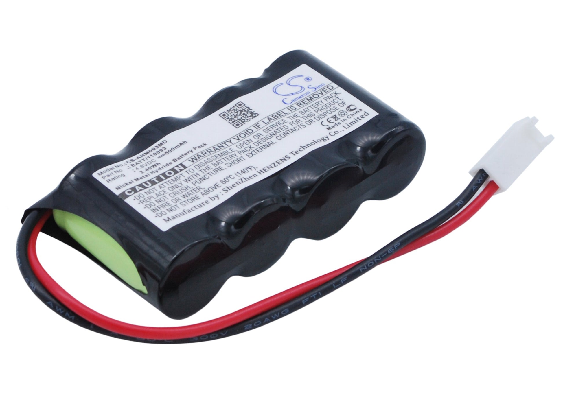 4.8V 500mAh/2.40Wh Ni-MH Medical Battery for Air Shields-Vickers