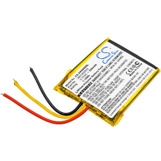 3.7V 320mAh/1.18Wh Li-Polymer Wireless Headset Battery for AKG