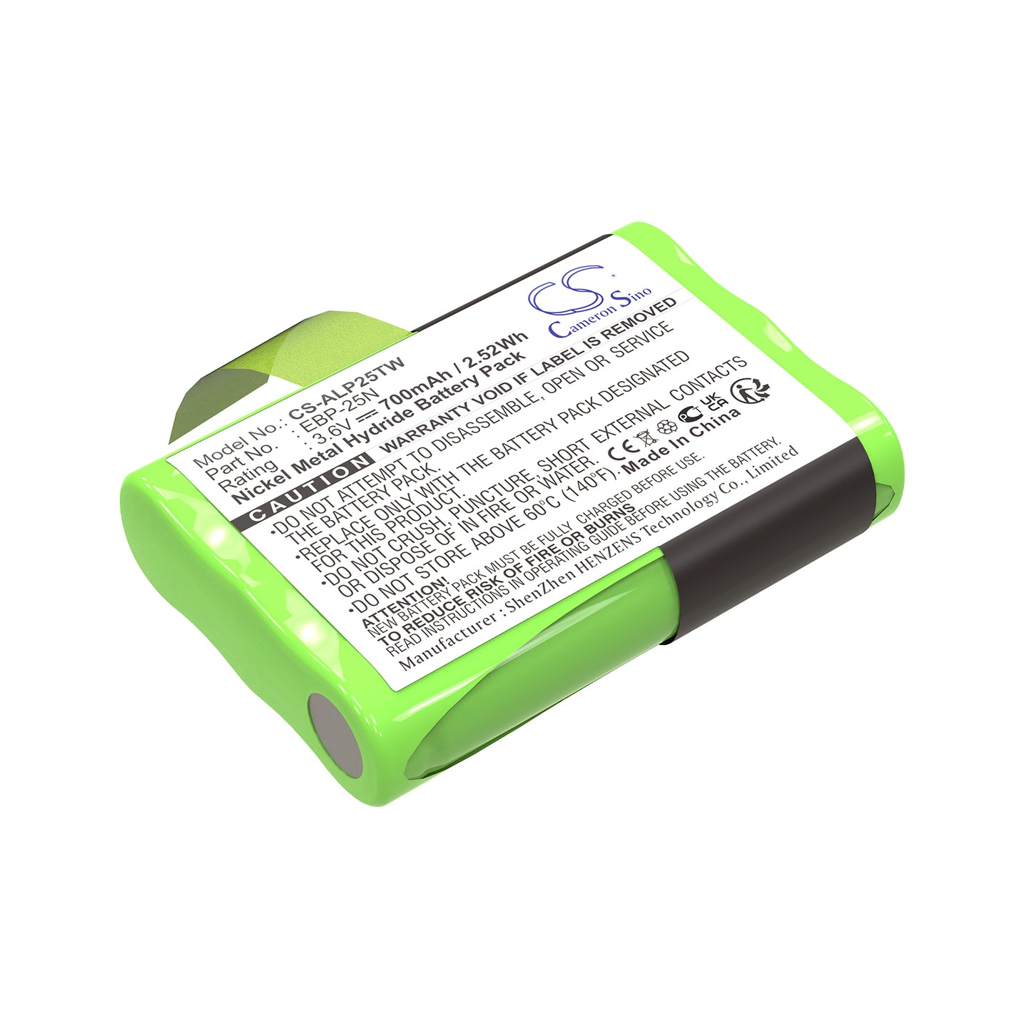 3.6V 700mAh Ni-MH Two-Way Radio Battery for ALINCO
