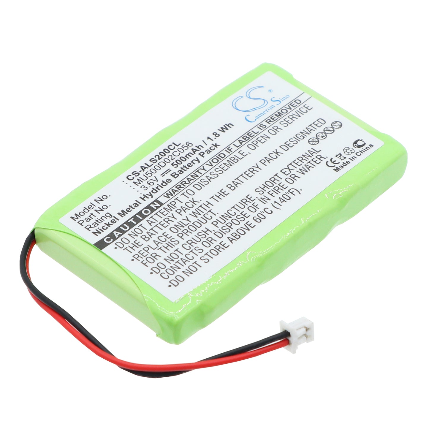 3.6V 500mAh/1.8Wh Ni-MH Cordless Phone Battery for Audioline