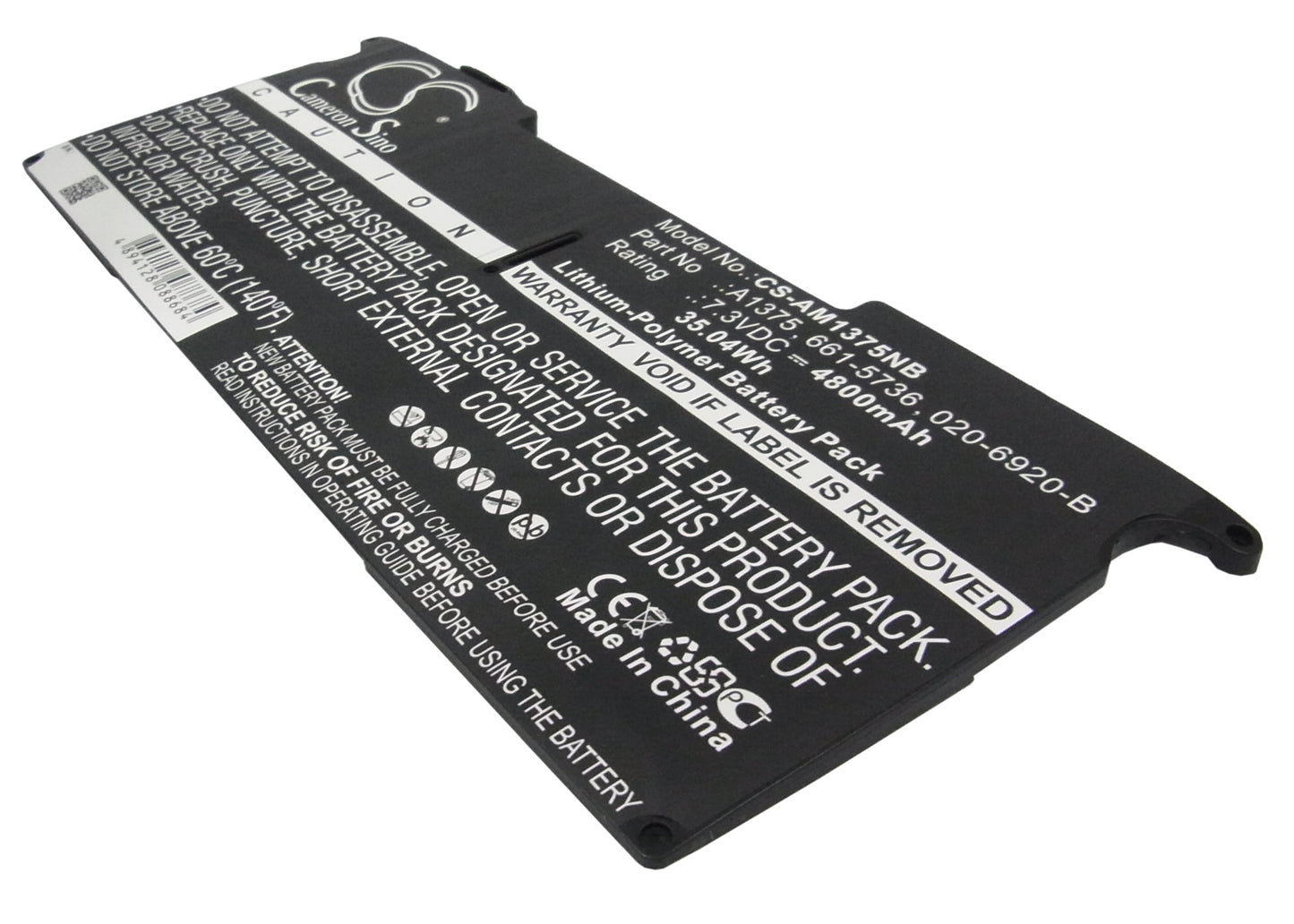 7.3V 4800mAh/35.04Wh Li-Polymer Notebook/Laptop Battery for Apple