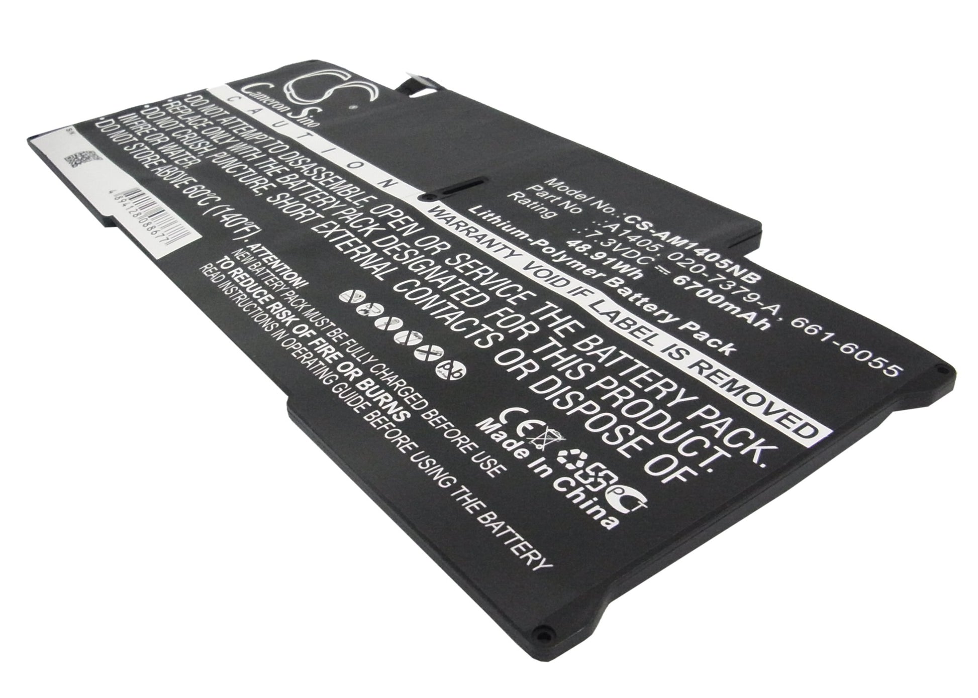 7.3V 6700mAh/48.91Wh Li-Polymer Notebook/Laptop Battery for Apple