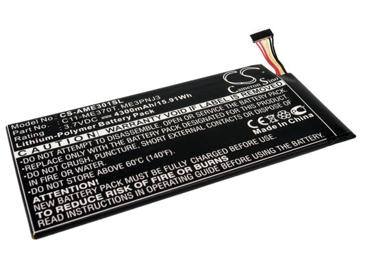 3.7V 4300mAh/15.91Wh Li-Polymer Tablet Battery for Asus