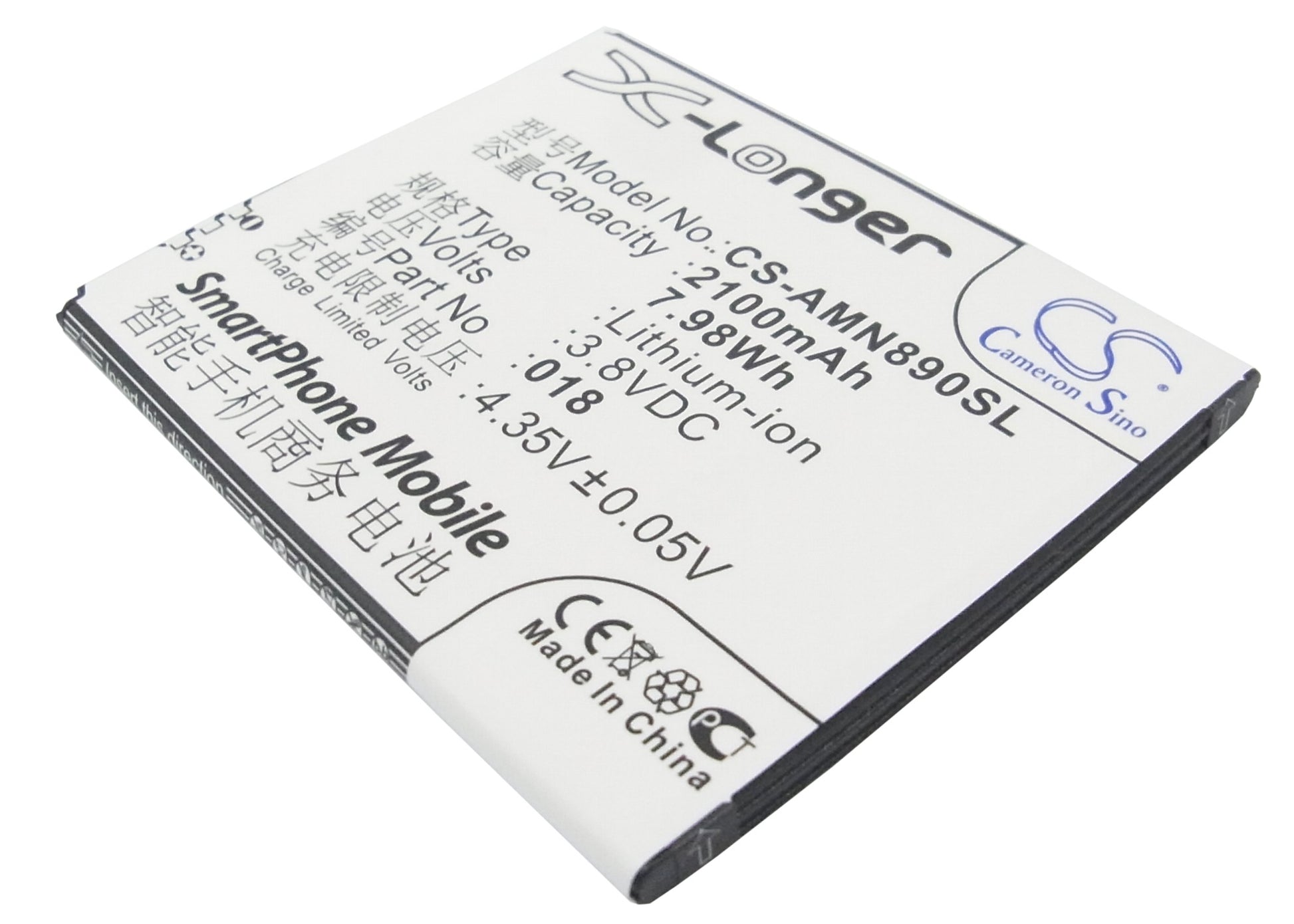 3.8V 2100mAh/7.98Wh Li-ion Mobile/SmartPhone Battery for AMOI