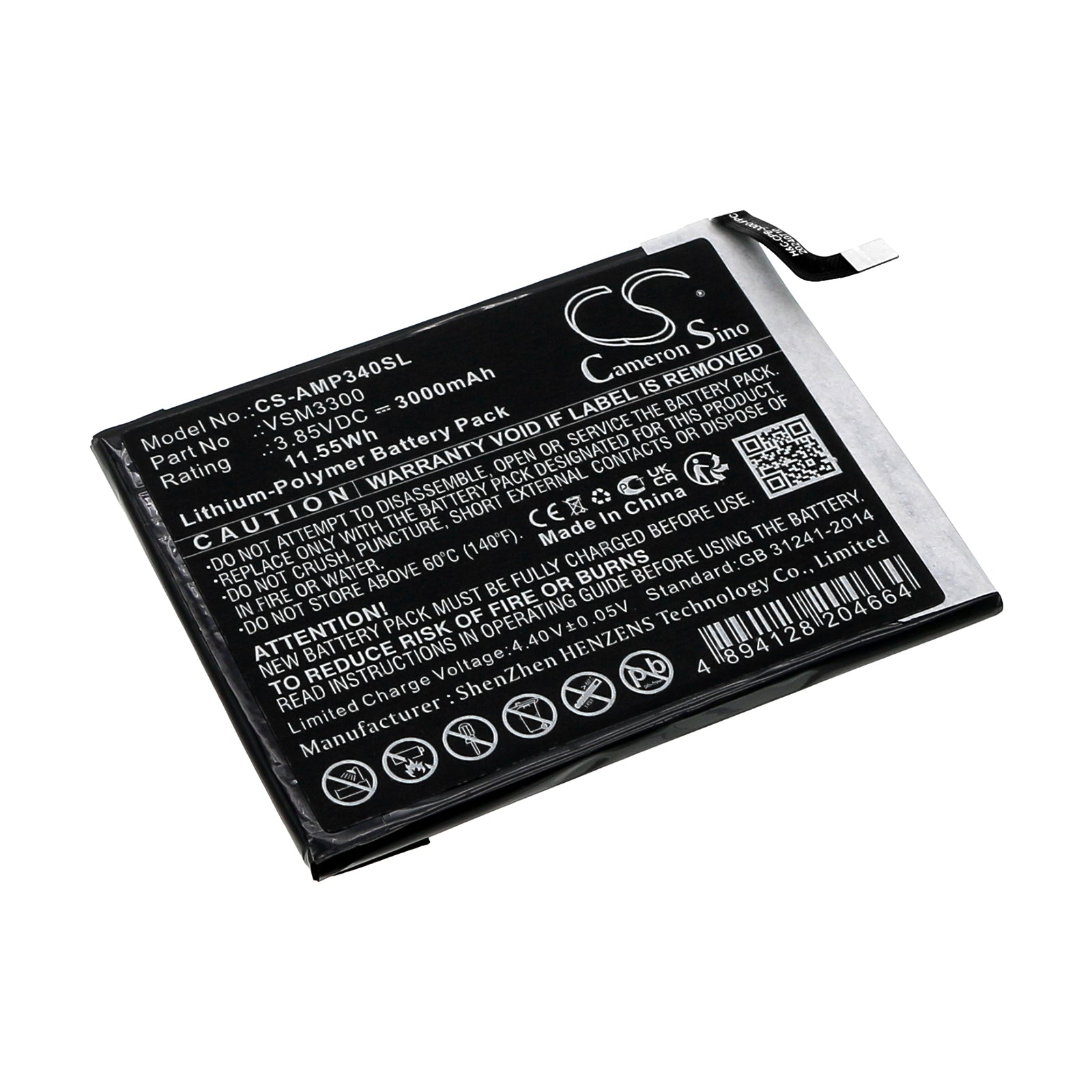 CS-AMP340SL Replacement Battery – Compatible with Fusion Z, Maestro Plus, Motivate V341U, V340U