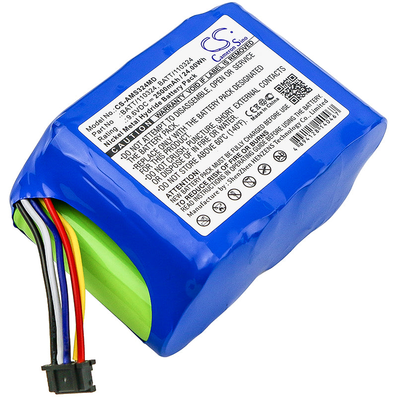 9.6V 2500mAh/24.00Wh Ni-MH Medical Battery for Alaris Medicalsystems