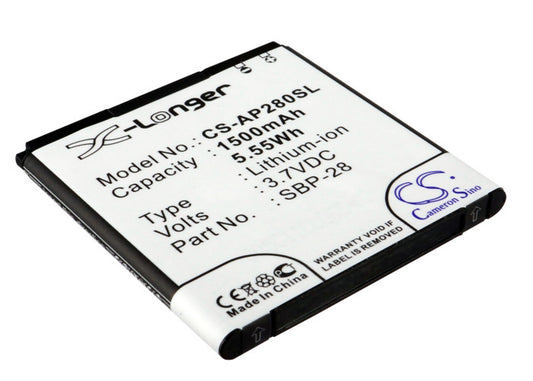 3.7V 1500mAh/5.55Wh Li-ion Mobile/SmartPhone Battery for Asus