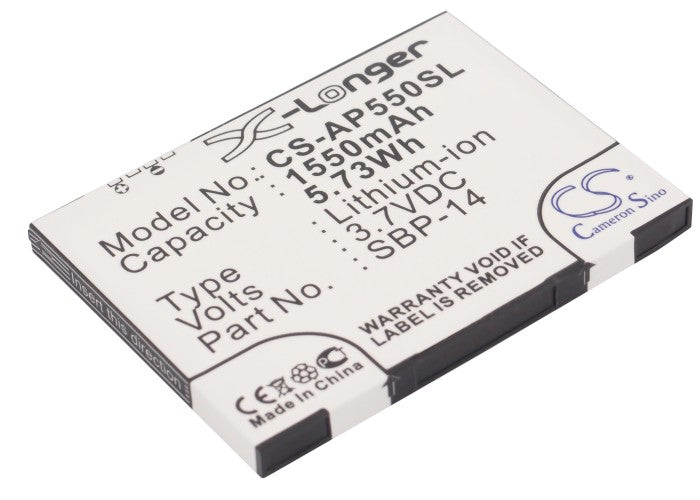 3.7V 1550mAh/5.73Wh Li-ion Mobile/SmartPhone Battery for Vodafone