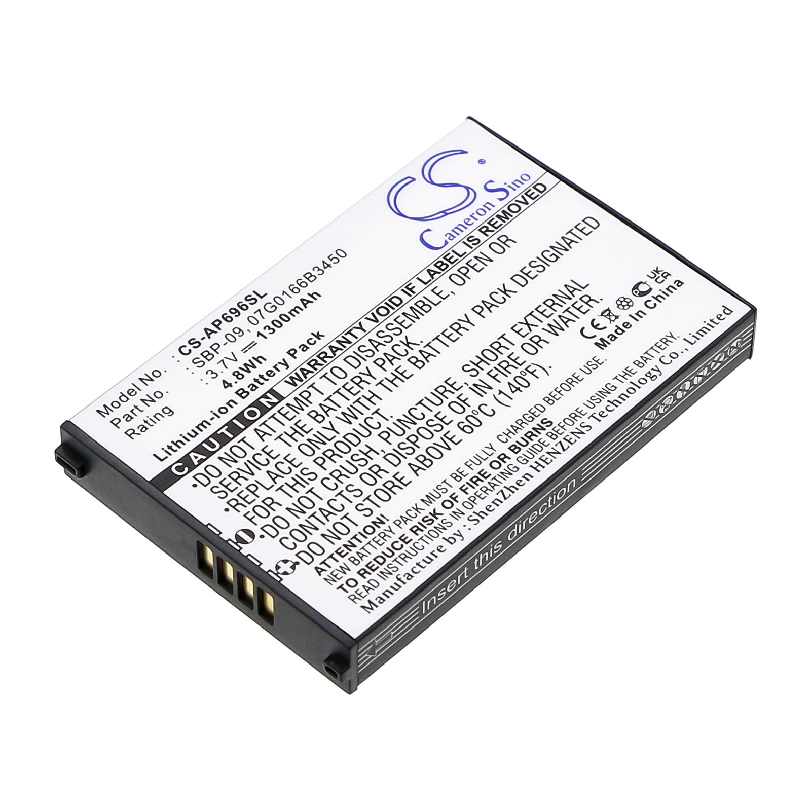 3.7V 1300mAh Li-ion PDA/Pocket PC Battery for Asus