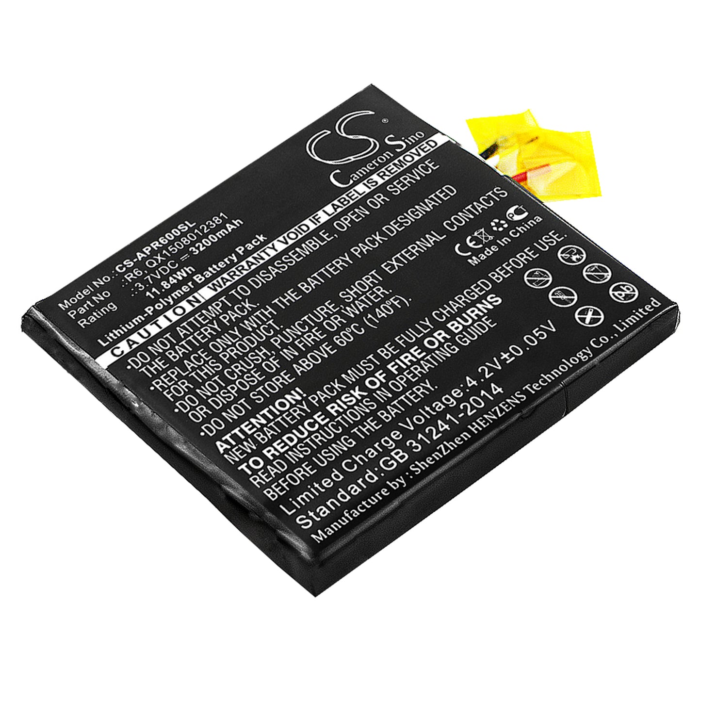 3.7V 3200mAh/11.84Wh Li-Polymer Mobile/SmartPhone Battery for Oinom